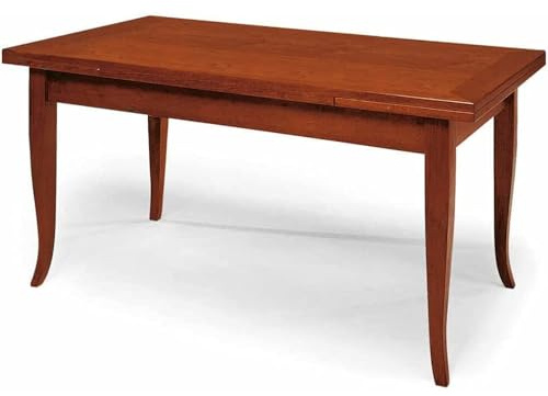 Mesa de Madera Maciza 140x85 Acabado Cerezo Extensible a 220 cm