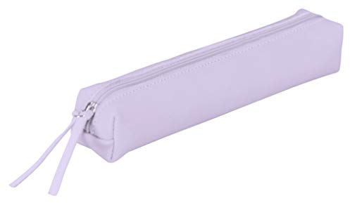 Clairefontaine 410156C Schlampermäppchen Slim, aus Lammleder, 19,5 x 2,5 x 4cm, 1 Stück, Lila