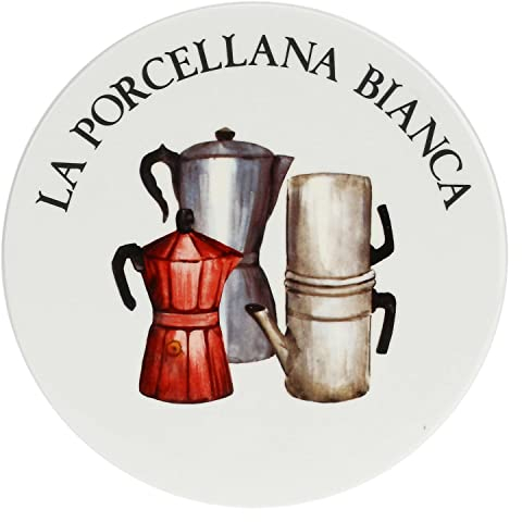 THUN La Porcellana Bianca, Dessous de Plat Rond en Porcelaine décorée, Ligne Conserve, Ø18 cm