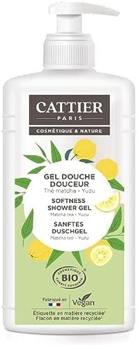 CATTIER PARIS Duschgel Matcha Tee & Yuzu, Familiengröße Mit Pumpspender, Zertifizierte Naturkosmetik
