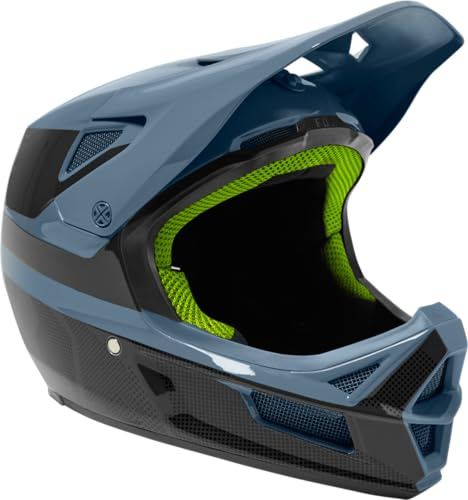 Fox Racing - Rampage COMP RTRN CE/CPSC Helme - Erwachsene Unisex - Schutzausrüstung, Fahrradhelm, Mountainbike-Helm, MTB-Schutzhelm, Staubblau, L