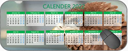YENDOSTEEN 2022 Kalender Mauspad, Eagle Vogel Raubtierschlüssel MP1344 Mauspad mit genähten Kanten