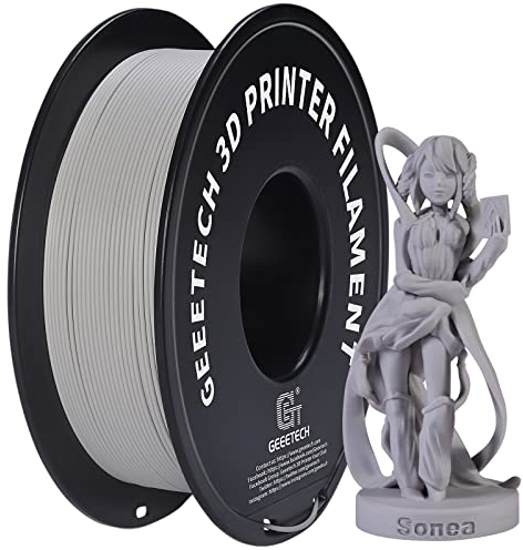 GEEETECH Matte PLA Filament, 3D-Drucker PLA Filament 1 kg Spule, Genauigkeit +/- 0,03 mm, hellgrau