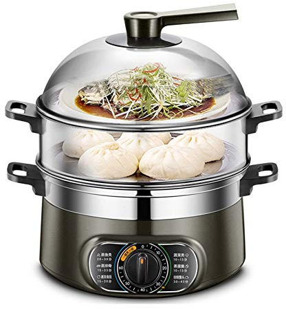 Samnuerly Vaporera eléctrica multifunción de Acero Inoxidable, Olla Multiusos, 10L, Gran Capacidad, 1500w
