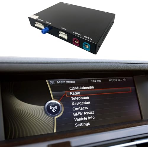 Road Top Wireless CarPlay Interface Decoder for BMW CIC System | For BMW 1/3/5/6/7 Series X1/X3/X5/X6 with CIC System (2008-2012), Support Wireless Carplay, Android Auto, MirrorLink
