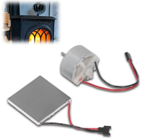 CUTULAMO Fireplace Fan Motor Accessory, Heat Powered Brass Coil Low Temp Rise Stove Fan Power Generation Sheet for Working