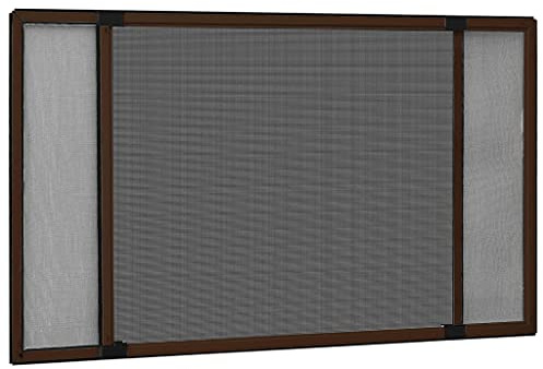 homiuse Mosquitera Extensible para Ventanas Marrón (100-193) x75 cm Fibra de Vidrio Resistente Rayos UV Aleja Insectos Dormitorio, Comedor, Oficina
