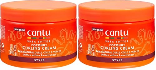 Cantu Shea Butter Coconut curling Cream, 340 g (Packung mit 2)