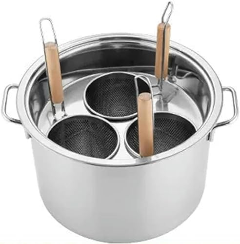 Kochtöpfe, Edelstahl-Nudeltopf mit Siebeinsatz, 3/4/5 Löcher, Nudelkocher-Einsatz-Set, Nudeltopf mit Siebdeckel, großer Topf, für Zuhause, Küche, Restaurant, gewerbliches Kochwerkz