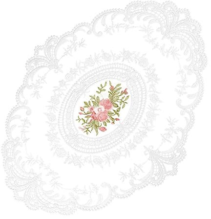 MAGICLULU Häkeldeckchen Untersetzer für den Esstisch Tischdecken Vintage-Dekor Espressotasse Getränke Untersetzer Tischset aus Spitze für den Haushalt die Blumen schmücken
