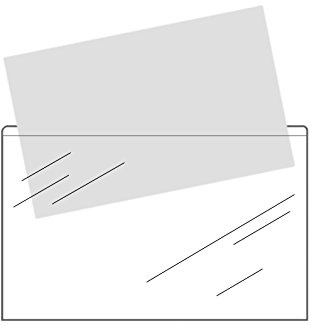 KS24 Products Visitenkartentaschen schmale Seite offen, 20 Stück | Kartenhüllen zum Kleben, selbstklebend, transparent, 95 x 60 mm