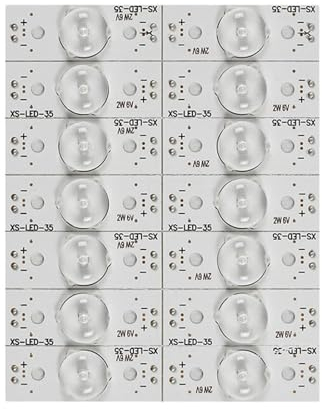 TUCANSBP LCD-TV-Bildschirm, Hintergrundbeleuchtung, Streifen, Lampe, Perle, Aluminiumsubstrat, 6 V, große Partikel, LED, konkav-konvexer Spiegel (Color : 100)