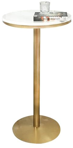 Hamankim Moderner Marmor-Stehtisch, Esstisch, runder Kleiner Bürotisch, perfekt für Esszimmer, Bistro, Café und Wohnküche, platzsparend(Height 95cm)