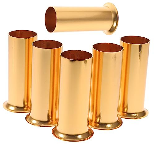 SEWOART Kronleuchter Lampensockelhülsen Metall 30x80mm 6 Stück Abdeckungen Für Deckenlampen Kristall Kronleuchter Ersatzhülsen Für Tisch Und Hängelampen