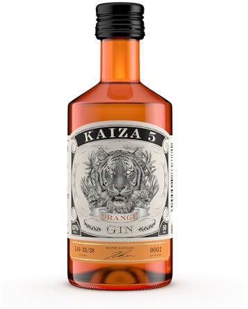 KAIZA 5 ORANGE GIN - 0,05 l - 43% | Spritzlebendige Gin-Kreation aus Kapstadt | spritzig – prickelnd – sanft mit Orange, Zitrone und Wacholder