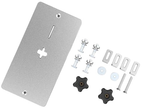 Milageto Planche à bascule de scie sauteuse électrique, alliage d'aluminium, haute Performance, plaque d'insertion de scie sauteuse, plaque d'insertion de