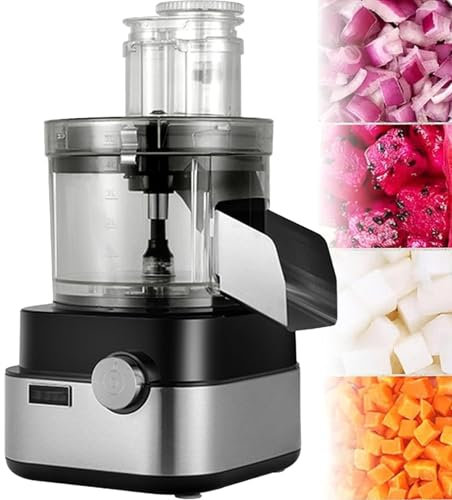 Cortador de Verduras Eléctrico En Dados - 600W Herramientas de Cocina Comerciales para El Hogar Para Empresas de Catering - Rejilla para Cortar En Dados, Cuchillas para Rallar y Rebanar