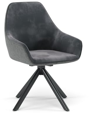 Vicco Loungesessel Eleganza, Anthrazit, 60 x 89 cm, geeignet für Esszimmer und Küchenbereiche