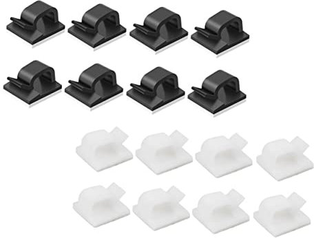 Artibetter 60pièces Clips Câble Auto-adhésifs Pour Gestion De Fils Support Câbles Adhésif Organiseur De Facile à Fixer Pour Bureau Et Maison Autocollants Sans Perçage