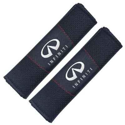 WBZHUSS 2 Piezas Acolchado para cinturón de Seguridad Coche, para Infiniti Project Black S 2018+ Suave y Cómodo Protector Cinturon Coche Protector Cinturón de Seguridad