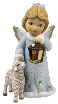 Goebel Engelfigur Heller Schein im Krippenstall - Winterengelchen Nina & Marco