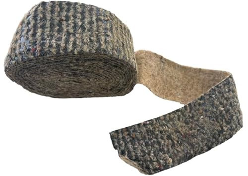 PlumbEZ Pipe Insulation Wool Felt Pipe Lagging Roll - 7.6m Length, 4 Wide - Suitable for 15mm-32mm Pipes - Premium Hair Felt Insulation for Efficient Thermal Protection