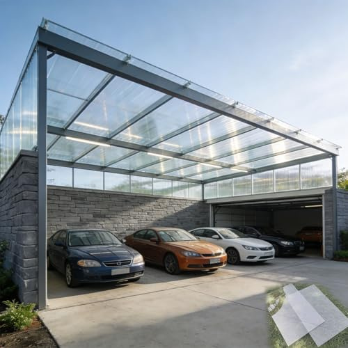 3mm Clear Greenhouse Roof Panels, Pergola Plastic Roofing Panels, UV Rainproof, Suitable for Outdoor, Garden, Garage, Lighting Channel, Greenhouse(20 * 40cm/7.9 * 15.7in)