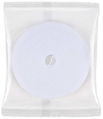 10–50 m kabel arrangör USB Tie Cord Desk Computer Management Tape Earphone Wire Holder Winder Phone Hook And Loop för kabel (vit, 10 m)