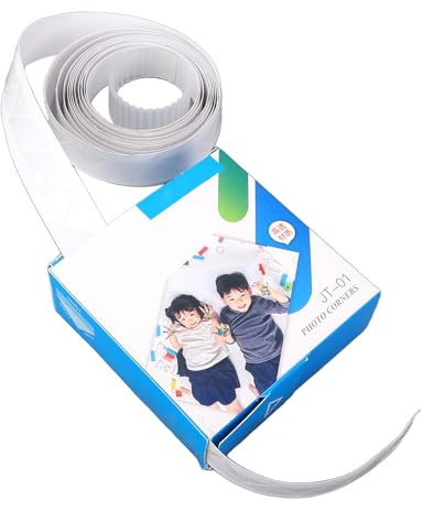 Alomejor Robuste, Durchsichtige, Selbstklebende Fotoecken aus PVC Zum Dekorieren von Fotoalben, Sammelalben und Mehr, 1 Rolle Fotoeckenaufkleber
