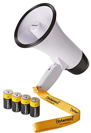 Intenso Fan-megafon inkl. Batterien 14 X 22,5 X 14 weiß
