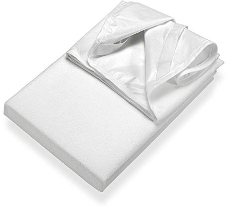 SETEX Wasserdichter Frottee Matratzenschutz, 90 x 200 cm großer Matratzenschoner, Generation, Weiß