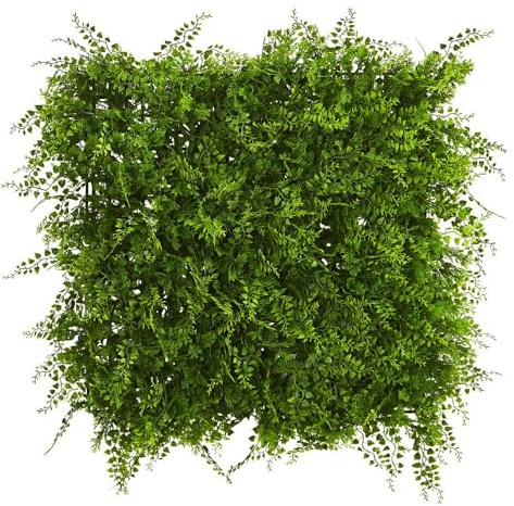 NearlyNatural Casi Natural Lush mediterráneo Artificial Helecho Pared Panel, 20 x 20