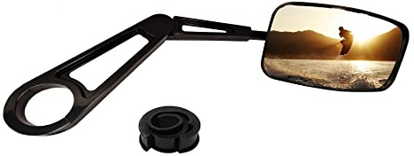 GALAXY - Grand rétroviseur PRO pour tour de wakeboard - pivotant - pour bateau/ski nautique - 177 x 330 mm - Noir