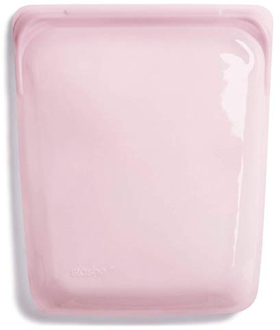Stasher Re-Usable Food-Grade Platinum Silicone Half Gallon Bag for Eating from/Cooking, Freezing and Storing in/Sous Vide/Organising/Travelling, 26.05 cm x 20.95 cm, Rose