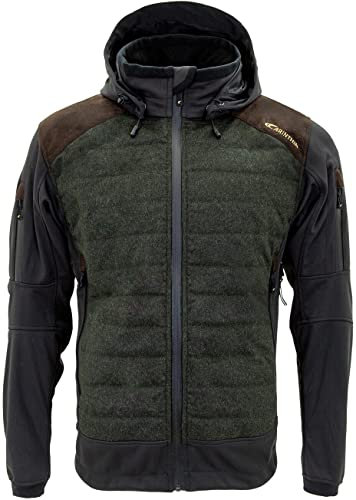 Carinthia G-Loft ISLG Jacket Herren Softshell-Lodenjacke, geräuscharme Jagdjacke, isolierte Übergangsjacke mit Wolle und Fütterung, Oliv