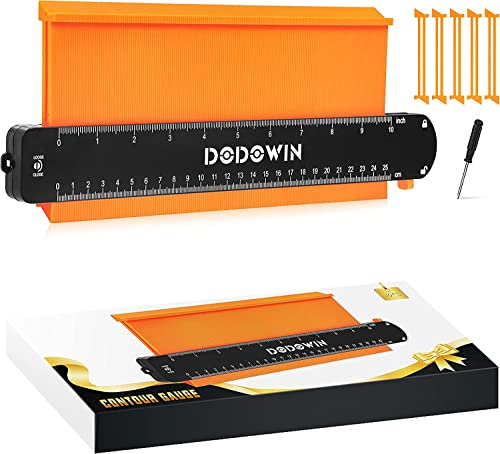 DODOWIN Contour Gauge Profile Tools 10, Laminate Flooring Tool, Angle Finder Template Tool for Woodworking, Christmas Gifts for Men Him Who Have Everything, Stocking Fillers for Dad Grandad Husband