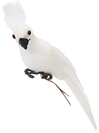 Hapivida Simulación Realista Modelo de Loro 11Pulgadas Loro Artificial Pájaros Decorativos Arte Artesanía Adorno Decoración de Pared para Jardín Decoración del Árbol del Hogar