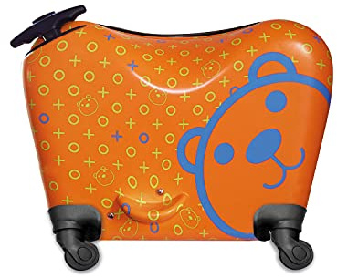 Kids Luggage | OOPS® | Children's Travel Gear | XL Ride-On Trolley, Bear, Multicolor