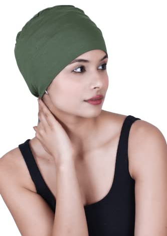 SAKUCHI Chemo Hats Solide Schlafmütze Damen Bambus Weiche Kopfbedeckung – Atmungsaktive Turban Mütze für Chemotherapie & Haarausfall