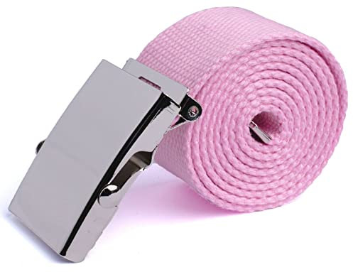 Kongs Gürtel Stoffgürtel Übergrößen 250 cm Damengürtel Herrengürtel Metallschnalle (Rosa, 250cm)