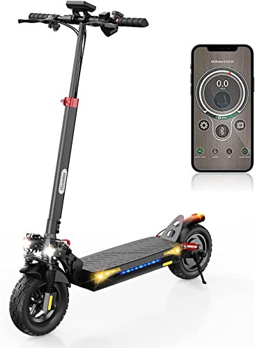 iScooter ix4 Trottinette Electrique Adulte, 10 Pouces De Pneu, Batterie 15 Ah, Double Clignotants, Trottinettes Électriques Pliable avec App, Max Charge 150KG Scooter Electrique, Max Autonomie 40-60KM