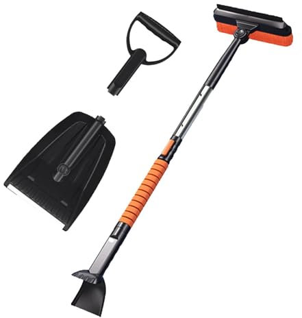 Schneeschaufelschieber, Multifunktions-Camping-Klappschaufel, tragbare faltbare Campingschaufel, Edelstahl-Klappschaufel, geeignet für Auffahrt, Auto, Haus, Garage, Baustelle