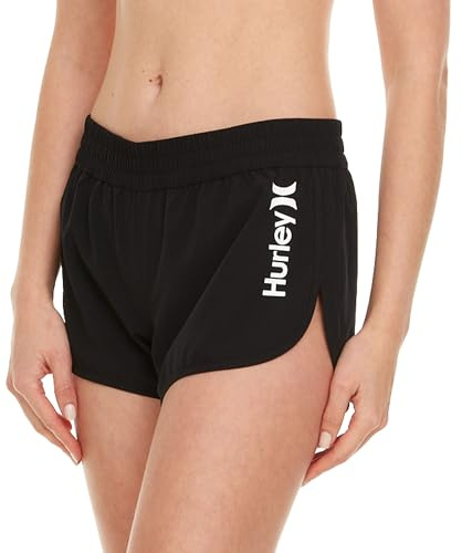 Hurley 3 Swim Board Shorts for Women, Swim Shorts Women, Swimming Bottoms Black
