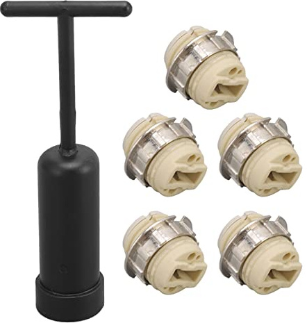 BROLEO 5 Stück G9-Lichtsockel, G9-Lampenfassung, Keramik-Lampe, Zinklegierung, Ring-Utensilien mit Werkzeug, Werkzeug, Fassung, Ring, Lampen-Werkzeug-Set, Zinklegierung, Metall für