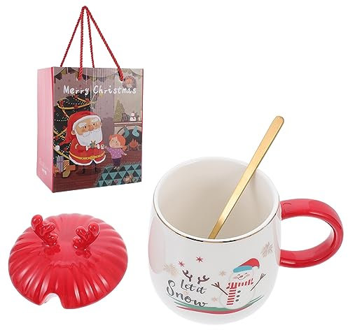 NOLITOY Mövenmotiv-weihnachtstasse Aus Keramik Weihnachtstasse Mit Geweihmotiv Kaffeebecher Für Weihnachten Geschenkset Mit Tasse Für Weihnachten