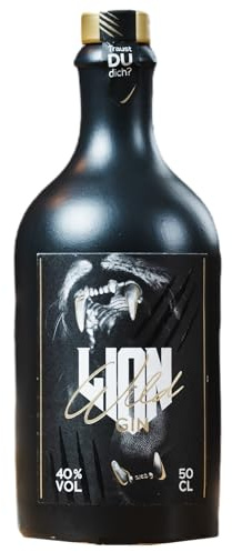 Wild Lion Dry Gin aus Deutschland 40% vol. | 500 ml mit Kakaobohne | Handcrafted Dry Gin