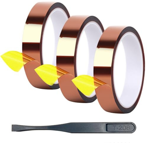 Cinta Resistente A Altas Temperaturas De 3 Piezas Y Pinzas De 1 Pieza, Cinta Resistente Al Calor, Cinta Aislante Térmica, Cinta Conductora Térmica, Herramientas De Bricolaje