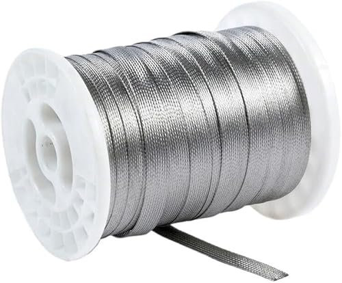 Manicotto per la gestione dei cavi, Guaina for cavi intrecciata da 5 m, argento 2-18 mm, rivestimento in metallo in acciaio inossidabile 304, guaina intrecciata a maglie for schermatura del segnale(14