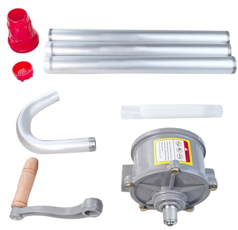 Aluminiumlegierung Drehhandkurbel Ölfass Fasspumpe, 200L Ölfasspumpe Kurbelpumpe Fasspumpe 70 Rmp Handpumpe für Benzin Diesel Kraftstoff Garage Handfass Fasspumpe Werkzeug