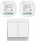Cerhot 230V Interruptor inteligente WiFi Tuya, juego de interruptores de luz inalámbricos, interruptor cinético, interruptor de control remoto, interruptor inalámbrico para luz del hogar（EU 2Gang 1V2）